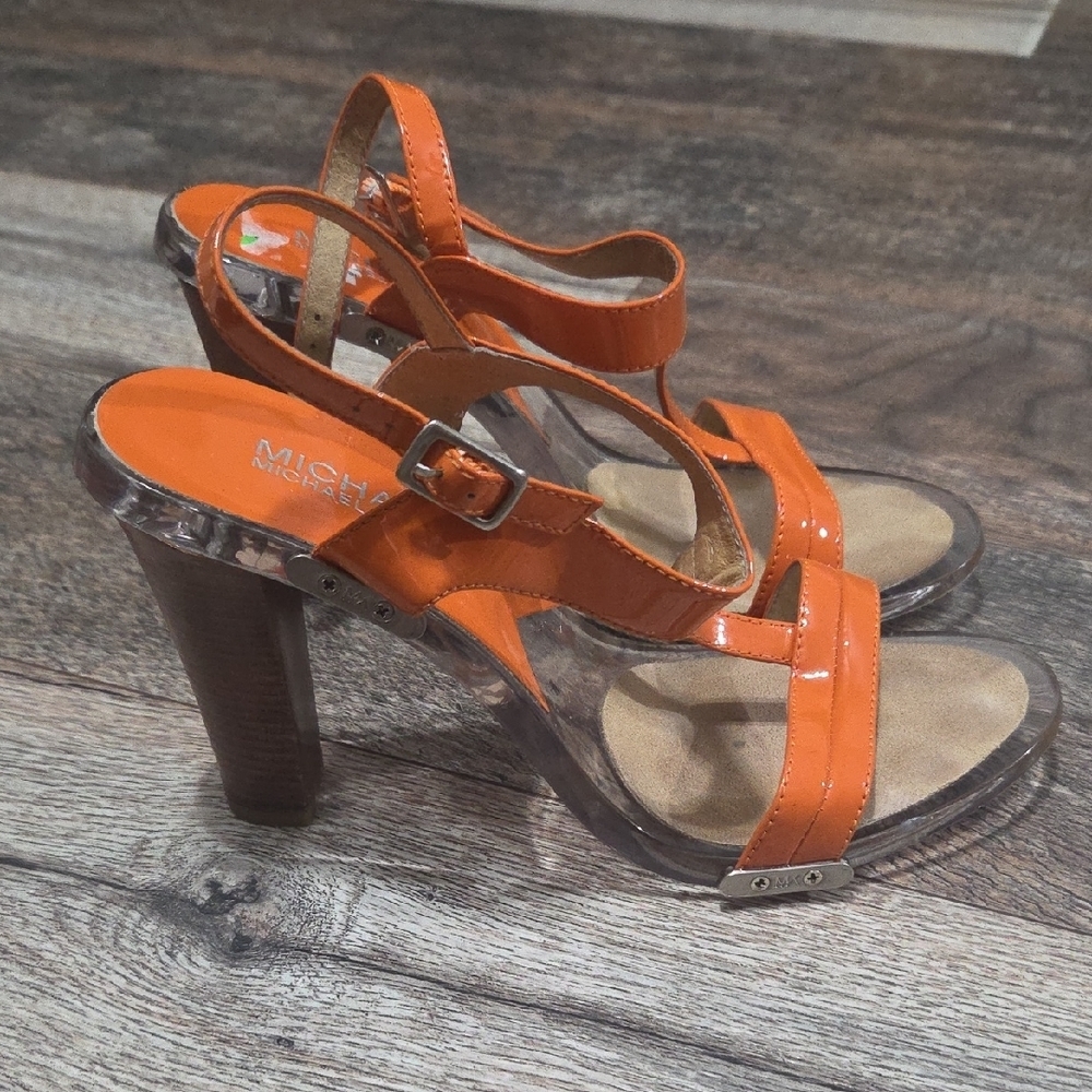 Michael Kors Orange Strappy Heels